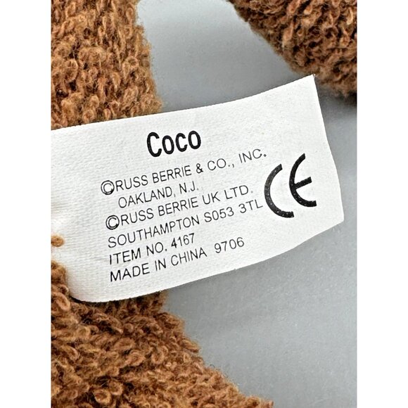 Russ Home Buddies Coco Monkey Terrycloth Plush Stuffed Animal Toy Vintage - Picture 5 of 7